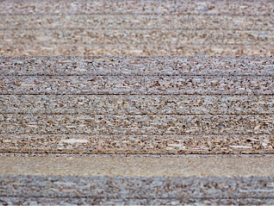 Raw chipboard with standard density